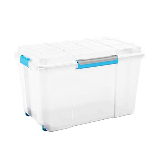 Immagine di CONTENITORE SCUBA BOX, ERMETICO, 2 RUOTE, TRASPARENTE, 73,5X44,5XH46 CM