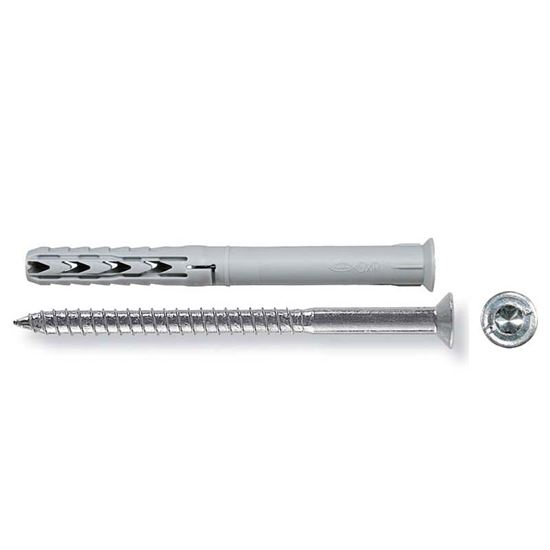 Immagine di TASSELLO PROLUNGATO IN NYLON, CON VITE TSP TORX, SXR 8X80 Z K, 6 PEZZI
