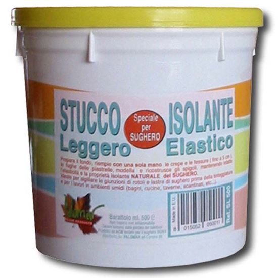 Immagine di STUCCO LEGGERO PALOMAR, PER RASATURA SUGHERO, BARATTOLO 500 ML