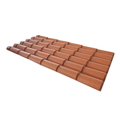 Immagine di LASTRA TECNO IMAC, PER COPERTURA, FORMA DI COPPO, 209X99 CM, TERRACOTTA