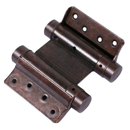 Immagine di 2 CERNIERE BOMMER, DOPPIA AZIONE, 29/75, ACCIAIO BRONZATO
