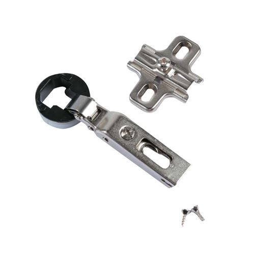 Immagine di 2 CERNIERE ANTA CRISTALLO, FORO Ø 26 MM, BASETTA 26, COLLO 0