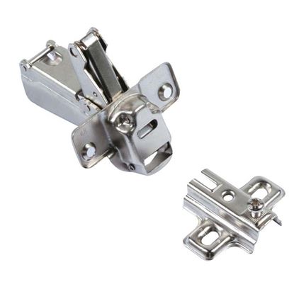 Immagine di 2 CERNIERE A SCATTO, Ø FORO 35 MM, COLLO 0, BASETTA H 2