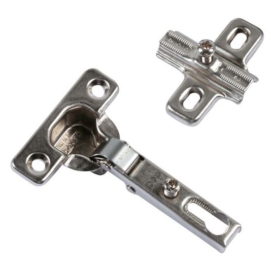 Immagine di 2 CERNIERE A SCATTO, Ø FORO 26 MM, COLLO 8, CON BASETTA