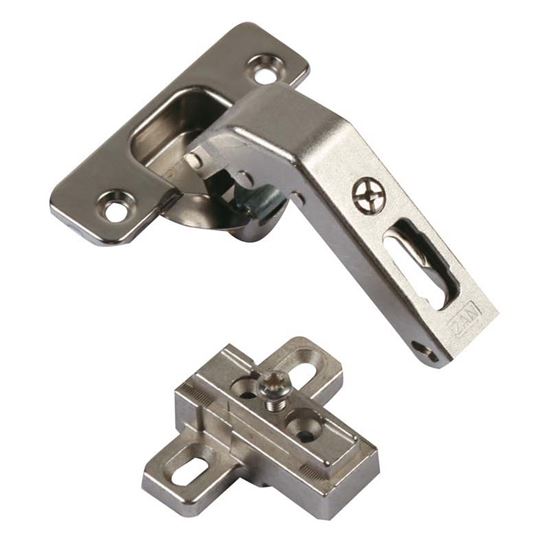 Immagine di 2 CERNIERE FORO 35, CONTROCURVA LUNGA, BASETTA ALTA 3