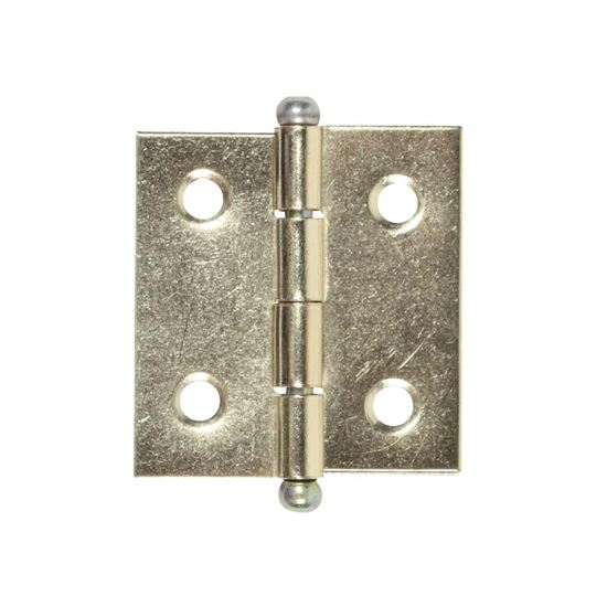 Immagine di CERNIERA SPINA S SFILARE, CON POMOLO, FERRO OTTONATO, 50X50 MM, 12 PEZZI