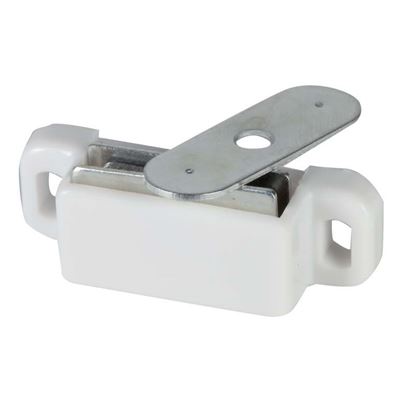 Immagine di CHIUSURA MAGNETICA 1 FORO, 15X46 MM, COLORE BIANCO, 8 PEZZI