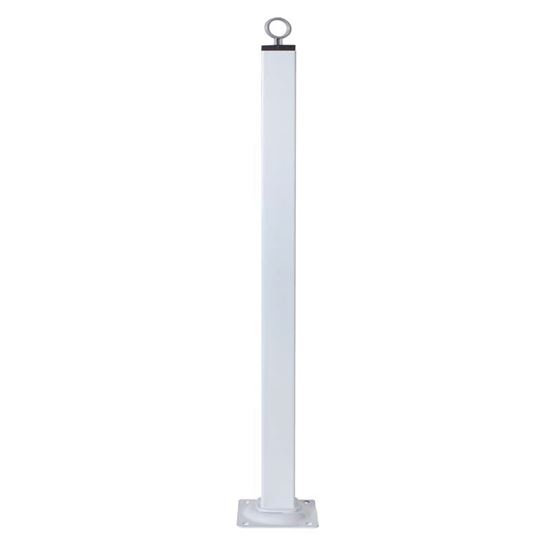 Immagine di PIEDE FISSO, CON PIASTRA, COLORE BIANCO, 25X25XH300 MM