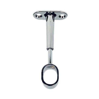 Immagine di REGGITUBO REGOLABILE, APERTO, CROMATO, PER TUBO OVALE, 30X15 MM