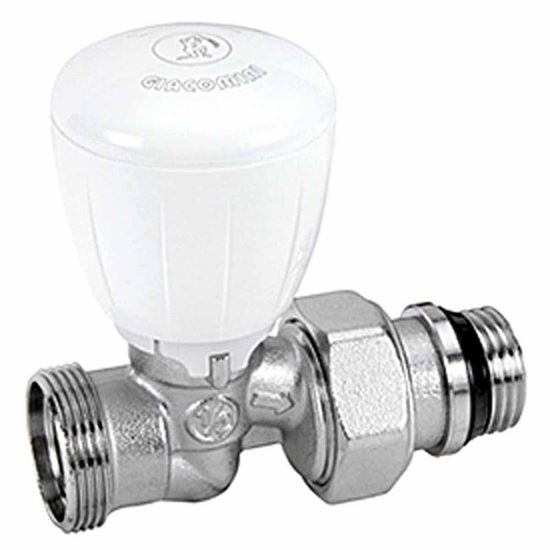 Immagine di VALVOLA GIACOMINI, DRITTA, TERMOSTATIZZABILE, ATTACCO RAME MULTISTRATO, 1/2"X16 MM