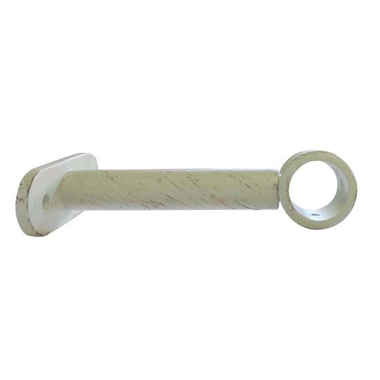 Immagine di SUPPORTO CHIUSO, EASY BASICO, ESTENSIBILE 11/19 CM, Ø 20 MM, FISSAGGIO A PARETE, 2 PEZZI, COLORE AVORIO/ORO