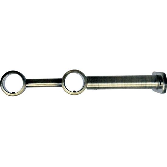 Immagine di SUPPORTO CHIUSO, EASY BASICO, DOPPIO, ESTENSIBILE 10/16,5 CM - MAX 13,5/20 CM, FISSAGGIO A PARETE, COLORE NERO/ARGENTO