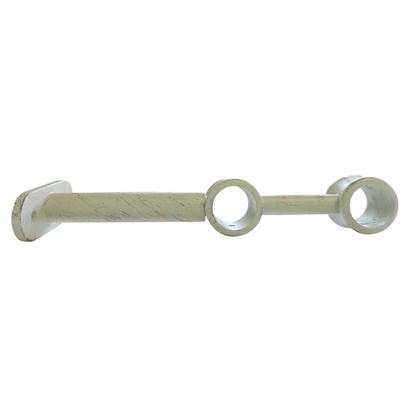 Immagine di SUPPORTO CHIUSO, EASY BASICO, DOPPIO, ESTENSIBILE 10/16,5 CM - MAX 13,5/20 CM, FISSAGGIO A PARETE, COLORE AVORIO/ORO