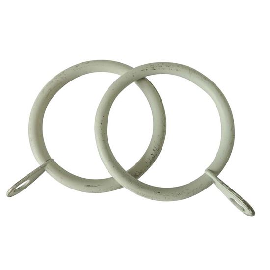 Immagine di ANELLI FERRO, EASY BASICO, CON ASOLA, Ø 32 MM, 10 PEZZI, COLORE AVORIO/ORO