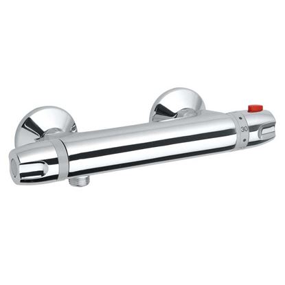 Immagine di MISCELATORE TERMOSTATICO DOCCIA, THERMO 1, DA ESTERNO, COLORE CROMO