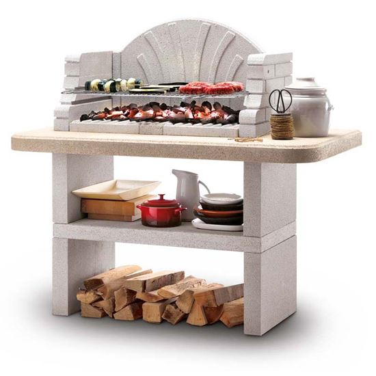 Immagine di BARBECUE PALAZZETTI ST.TROPEZ LEGNA/CARBONELLA 128X71XH124 CM