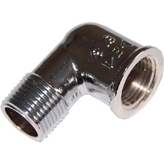 Immagine di CURVA 90° OTTONE CROMATO, MF 1/2"