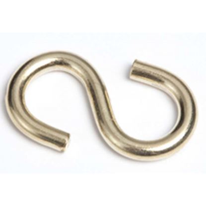 Immagine di GANCI A S, OTTONATI, 3 MM, 20 PEZZI