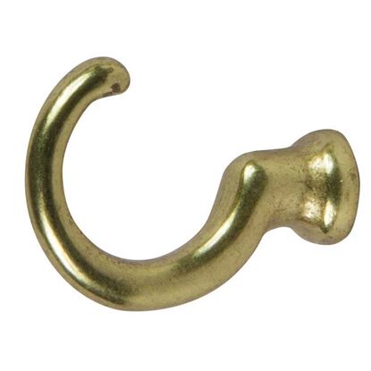 Immagine di GANCIO RICCIO, PORTA EMBRASSE, IN ZAMA COLORE ORO, 2 PEZZI, PICCOLO