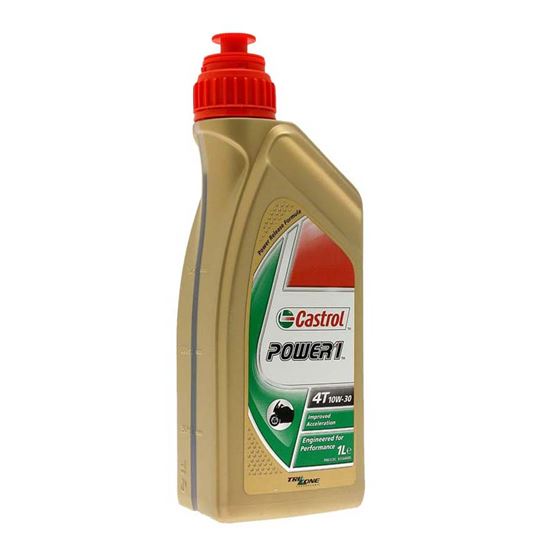 Immagine di OLIO CASTROL, POWER1 4T, SAE 10W-30, LUBRIFICANTE SEMISINTETICO, PER MOTORI A 4 TEMPI, 1 LT