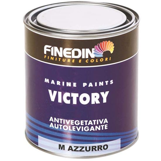 Immagine di PITTURA ANTIVEGETATIVA FINEDIN, VICTORY M, MONOCOMPONENTE, OPACA, AUTOLEVIGANTE, PER SCAFI, 2,5 LT, COLORE AZZURRO