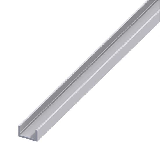 Immagine di PROFILO A U, ALLUMINIO ARGENTO, 8X10 MM, 2 MT