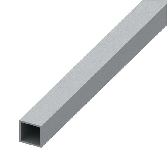 Immagine di TUBO QUADRATO, ALLUMINIO INOX SPAZZOLATO, 1,0 MT, 10X10 MM
