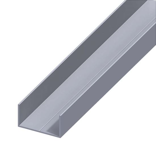 Immagine di PROFILO A U RETTANGOLARE, ALLUMINIO NATURALE, 11,5X19,5 MM, 1 MT