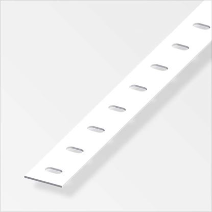 Immagine di BARRA PIATTA PERFORATA 23,5 MM, ALLUMINIO ARGENTO, 1 MT