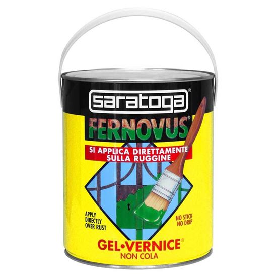 Immagine di SMALTO GEL ANTIRUGGINE SARATOGA, FERNOVUS, SECCHIELLO, 2,5 LT, COLORE BIANCO NEVE