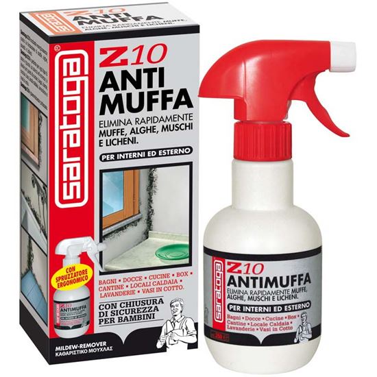 Immagine di ANTIMUFFA SARATOGA, Z10, CONTRO LA FORMAZIONE DI MUFFE, ALGHE, MUSCHI E LICHENI, 250 ML