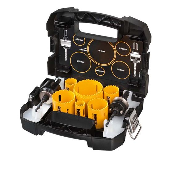 Immagine di SEGHE A TAZZA DEWALT, EXTREME PER TAGLI PROFONDI, PER ACCIAIO INOX, Ø 22-68, SET 11 PEZZI