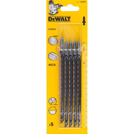 Immagine di LAMA DEWALT, PER SEGHETTO ALTERNATIVO, IN ACCIAIO, 4X152 MM, PER LEGNO TRUCIOLARE 100 MM, 5 PEZZI