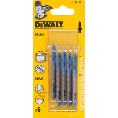 Immagine di LAMA DEWALT, PER SEGHETTO ALTERNATIVO, IN ACCIAIO, 3X100 MM, PER ALLUMINIO 4/15 MM, METALLO 4/6 MM, 5 PEZZI