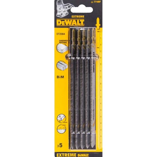 Immagine di LAMA DEWALT, EXTREME, 2X180 MM, X TAGLI DIRITTI E CURVI, SU PANNELLI SANDWICH E LAMIERE DI SPESS.FINO A 120 MM, 5 PEZZI