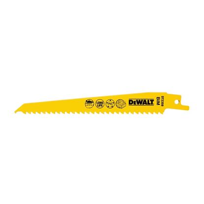 Immagine di LAMA DEWALT, BI-METAL, PER SEGA GATTUCCIO, 4,2X305 MM, TAGLIO RAPIDO SU LEGNO DURO E TENERO, LAMINATI E PLASTICA, 5 LAME
