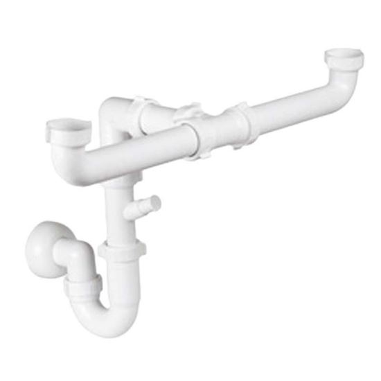 Immagine di SIFONE SALVASPAZIO, PER LAVELLO DOPPIO, 1"1/2X32/40 MM