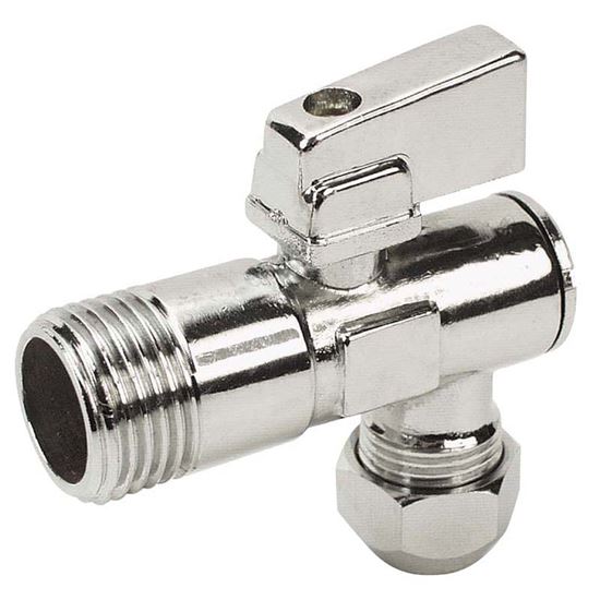 Immagine di RUBINETTO SOTTOLAVABO FISSO, A SFERA CON FILTRO, 1/2"X10 MM