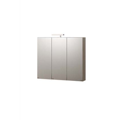 Immagine di SPECCHIERA CONTENITORE, OSCAR, 3 ANTE, ILLUMINAZIONE A LED, COLORE LARICE, 81X15XH70 CM