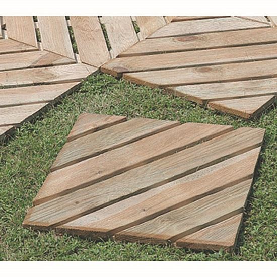 Immagine di QUADROTTO DIAGONALE, IN PINO IMPREGNATO, 50X50 CM