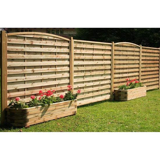 Immagine di GRIGLIATO FRANGIVENTO, RILIEVO QUADRA, IN PINO IMPREGNATO, SEZIONE CORNICE 80X45 MM, SPESSORE LISTONI 18 MM, 180X180 CM