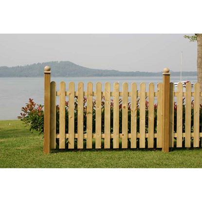 Immagine di STECCATO RETTA, RECINZIONE IN PINO IMPREGNATO, SPESSORE LISTELLI 20 MM, 180XH100 CM