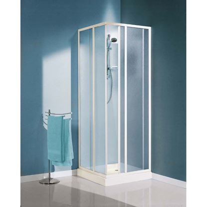 Immagine di BOX DOCCIA ARTICO, PROFILO BIANCO, ACRILICO, 68/79 CM