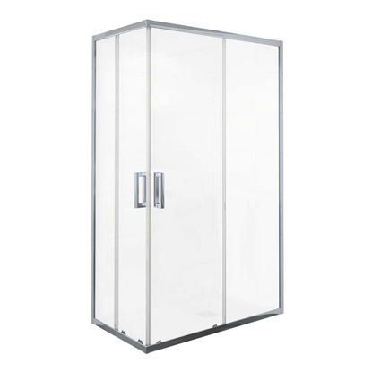 Immagine di BOX DOCCIA MANHATTAN, PROFILO ALLUMINIO CROMATO, CRISTALLO TEMPERATO 6 MM, 90X70XH200 CM
