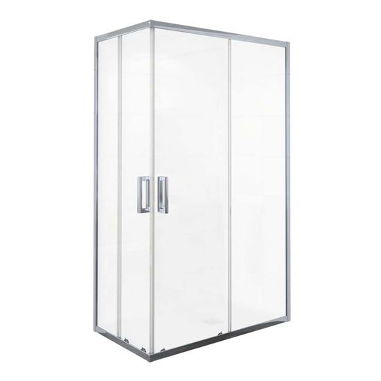 Immagine di BOX DOCCIA MANHATTAN, PROFILO ALLUMINIO CROMATO, CRISTALLO TEMPERATO 6 MM, 90X70XH200 CM