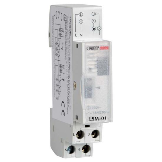 Immagine di TEMPORIZZATORE LUCE SCALA, 1 MODULO DIN, ALIMENTAZIONE 230 V