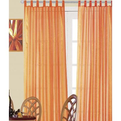 Immagine di COPPIA TENDA AMBRA, IN ORGANZA, 140XH280 CM, COLORE ARANCIONE