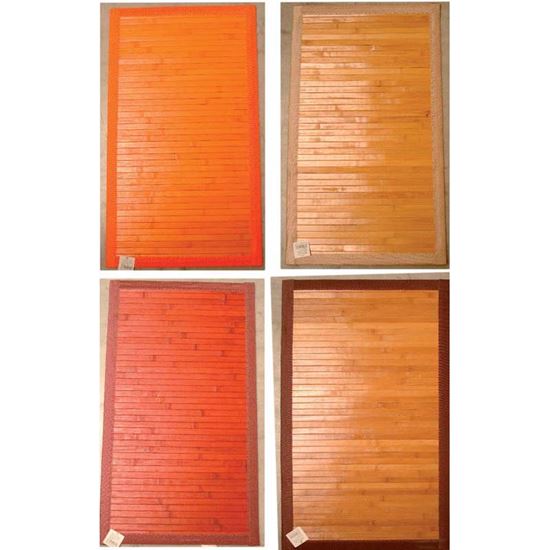 Immagine di TAPPETO BAMBOO, FONDO ANTISCIVOLO, FANTASIA QUADRETTI, 40X70 CM