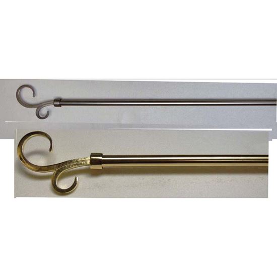 Immagine di BASTONE TENDA, TULA EKO, ESTENSIBILE, Ø 16/19 MM, 120/210 CM, COLORE ACCIAIO SATINATO