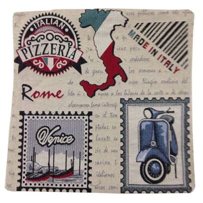 Immagine di CUSCINO ARREDO GOBELIN, 100% COTONE, 40X40 CM, FANTASIA ITALIA